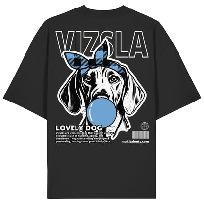 Bubble Gum Vizsla (blau) - Organic Oversize Shirt