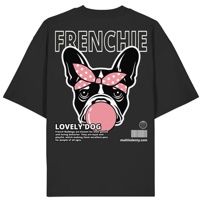 Bubble Gum Frenchie (rosa) - Organic Oversize Shirt