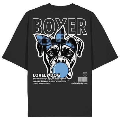 Bubble Gum Boxer (blau) - Organic Oversize Shirt