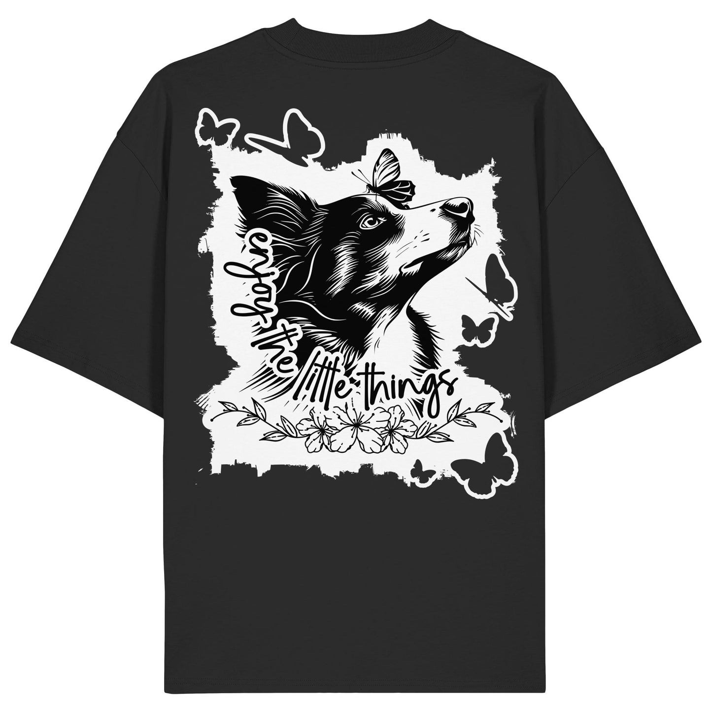 Border Collie - enjoy the little things - Organic Oversize Shirt