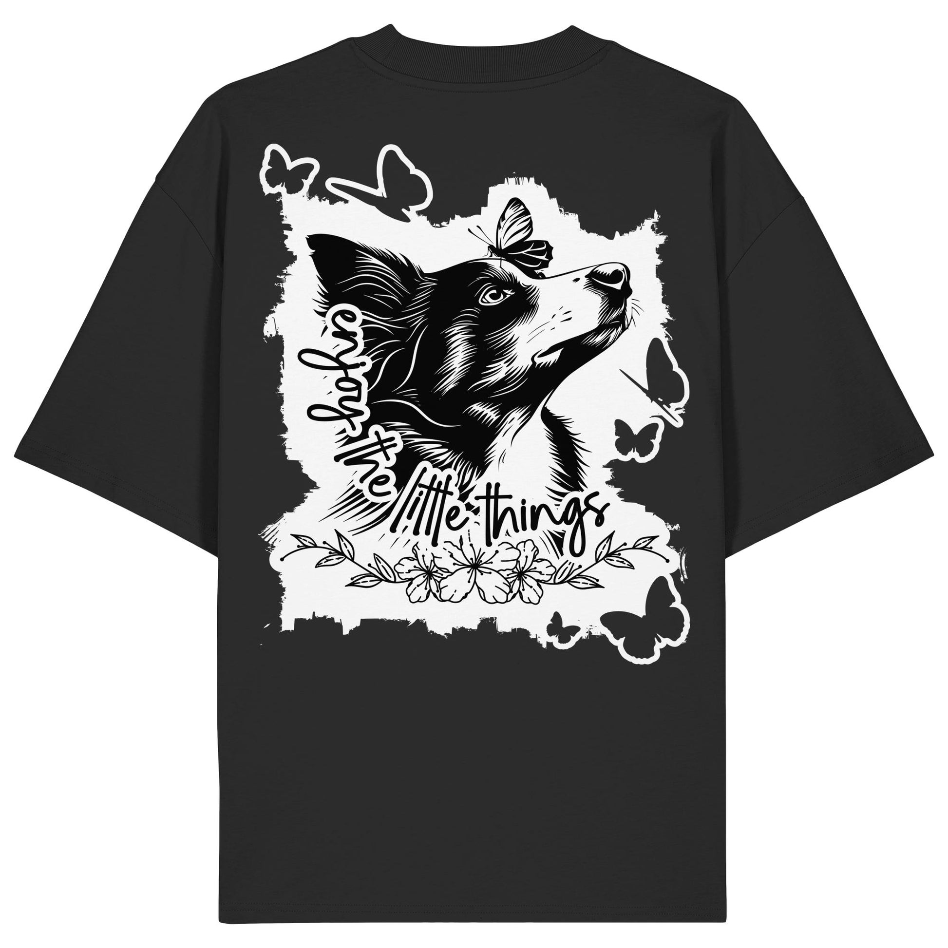 Border Collie - enjoy the little things - Organic Oversize Shirt