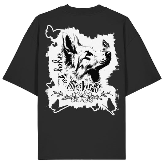 Weißer Schäferhund - enjoy the little things - Organic Oversize Shirt