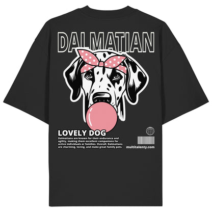 Bubble Gum Dalmatian (rosa) - Organic Oversize Shirt
