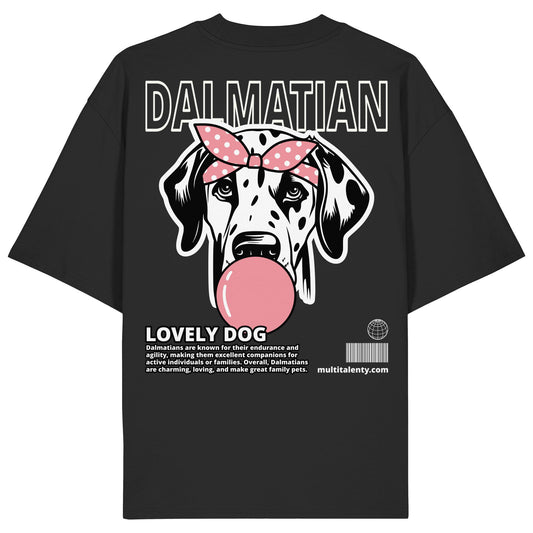 Bubble Gum Dalmatian (rosa) - Organic Oversize Shirt
