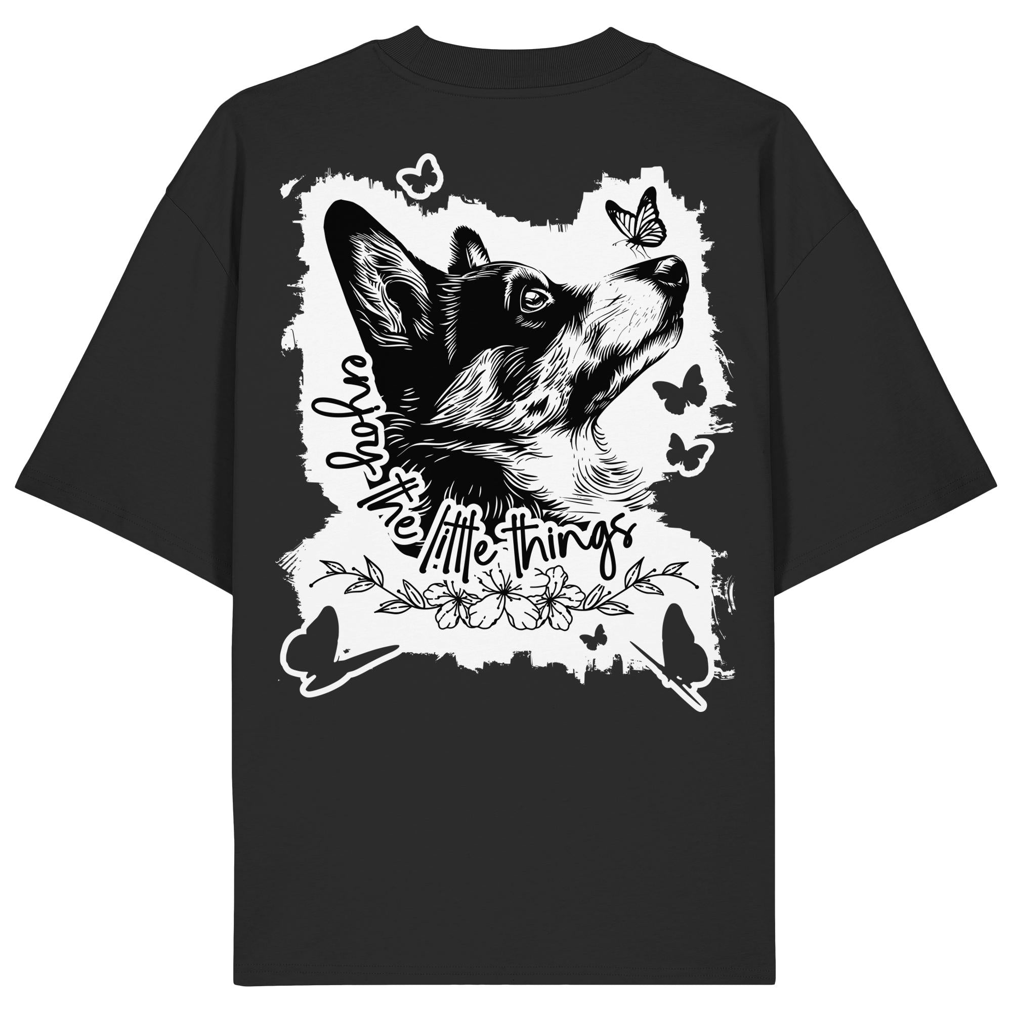 Corgi - enjoy the little things - Organic Oversize Shirt