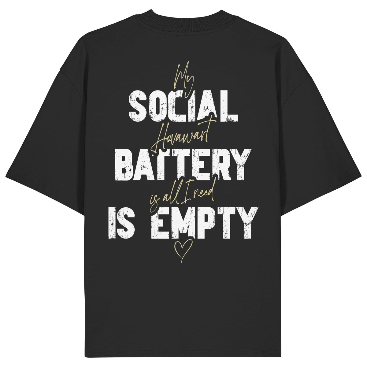 Social Battery Is Empty - Hovawart - Organic Oversize Shirt