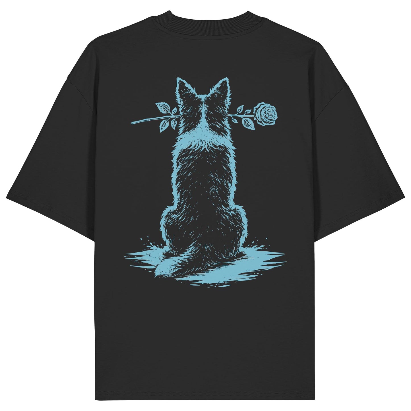 Silent Loyalty - Border Collie (Stehohren) - Organic Oversize Shirt