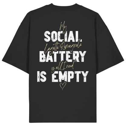 Social Battery Is Empty - Lagotto Romagnolo - Organic Oversize Shirt