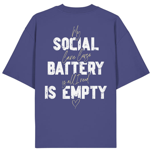 Social Battery Is Empty - Cane Corso - Organic Oversize Shirt