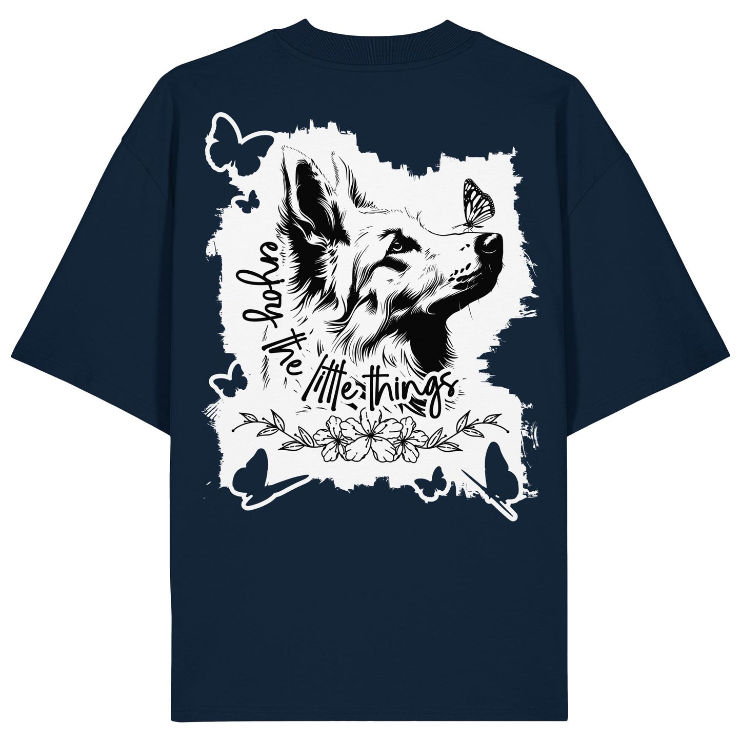 Weißer Schäferhund - enjoy the little things - Organic Oversize Shirt