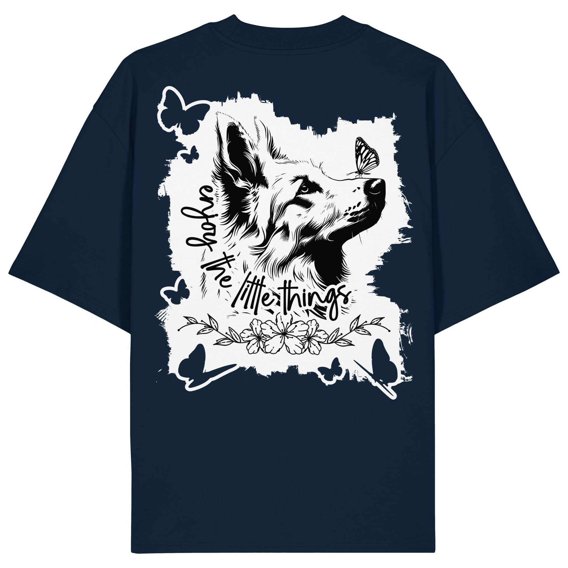 Weißer Schäferhund - enjoy the little things - Organic Oversize Shirt