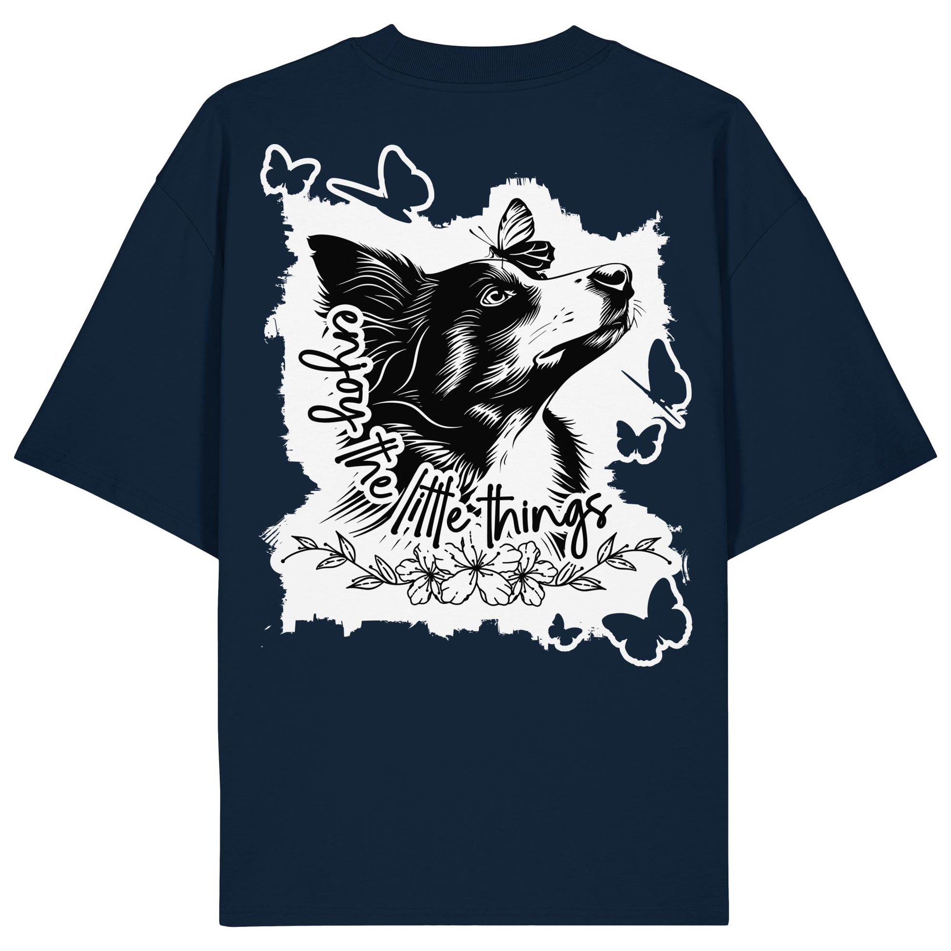 Border Collie - enjoy the little things - Organic Oversize Shirt
