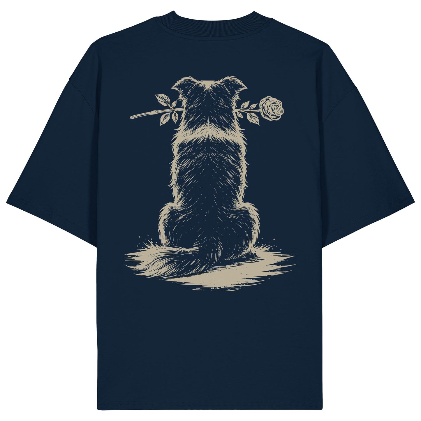 Silent Loyalty - Border Collie - Organic Oversize Shirt