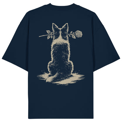 Silent Loyalty - Border Collie (Stehohren) - Organic Oversize Shirt