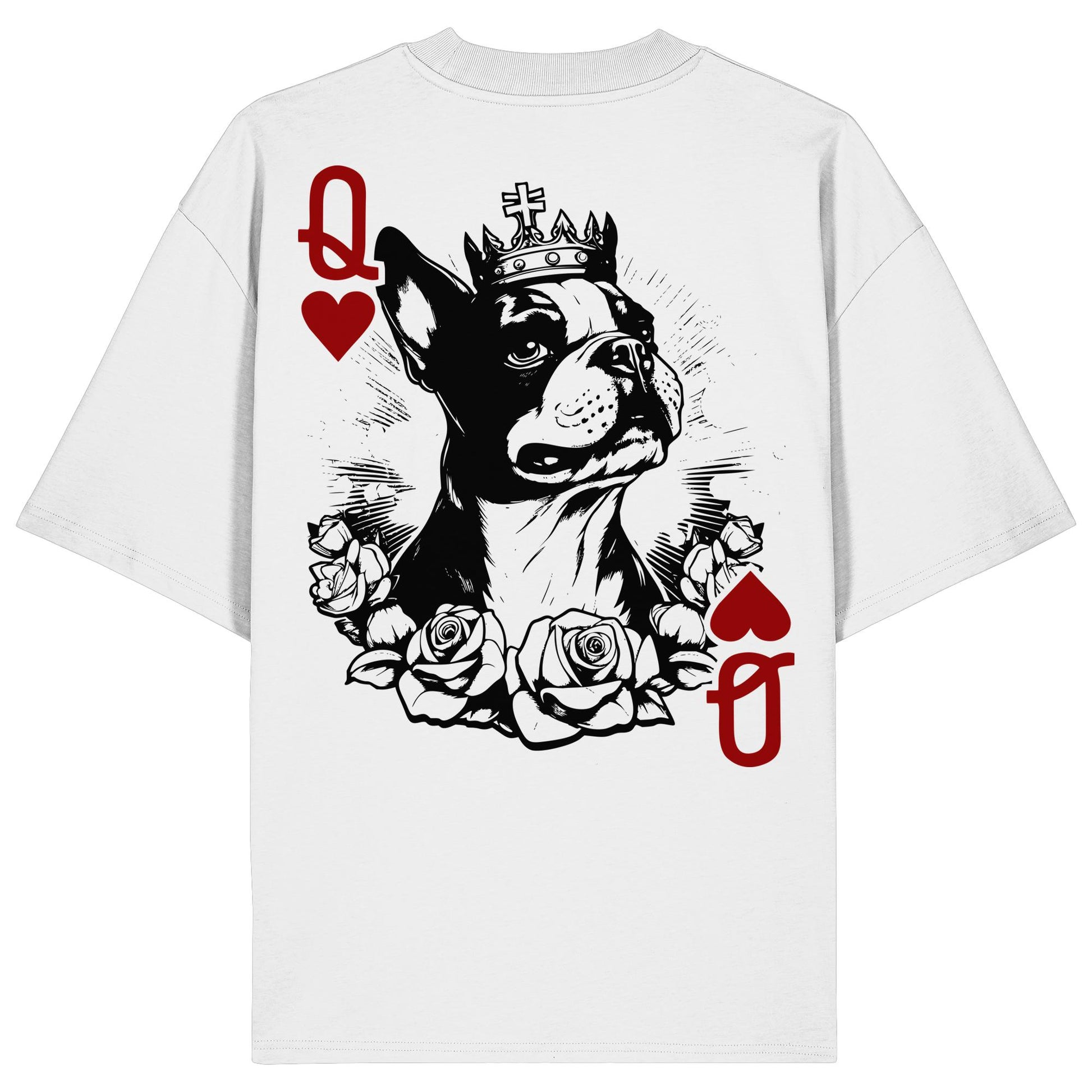 Herzkönigin Boston Terrier - Organic Oversize Shirt