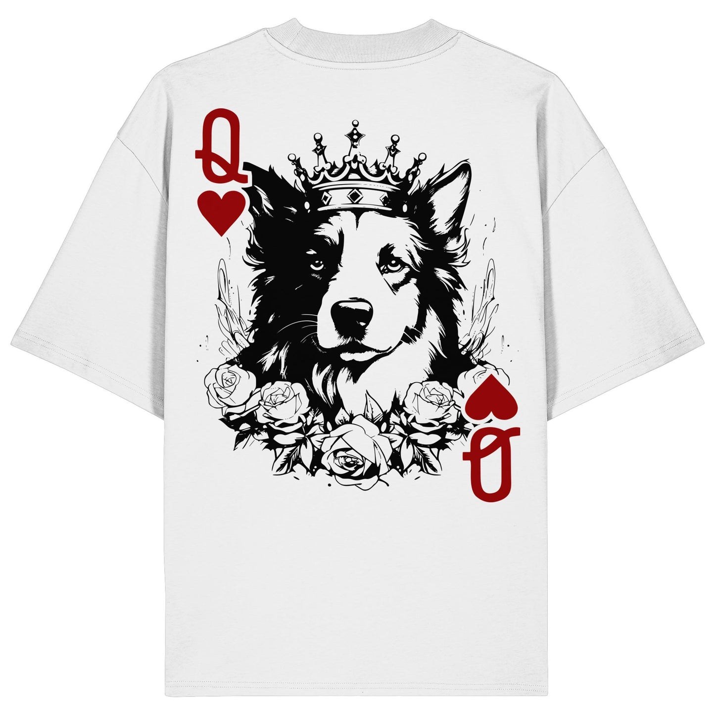 Herzkönigin Border Collie - Organic Oversize Shirt
