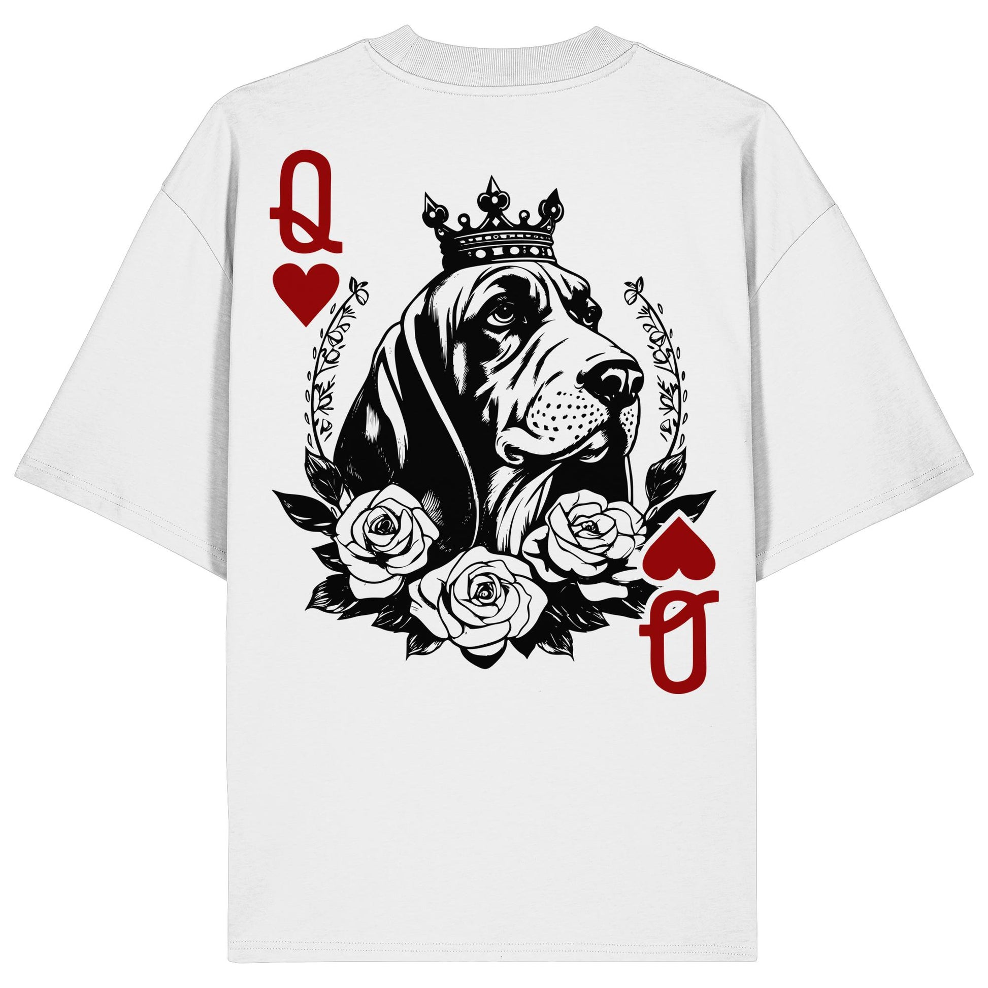 Herzkönigin Basset Hound - Organic Oversize Shirt