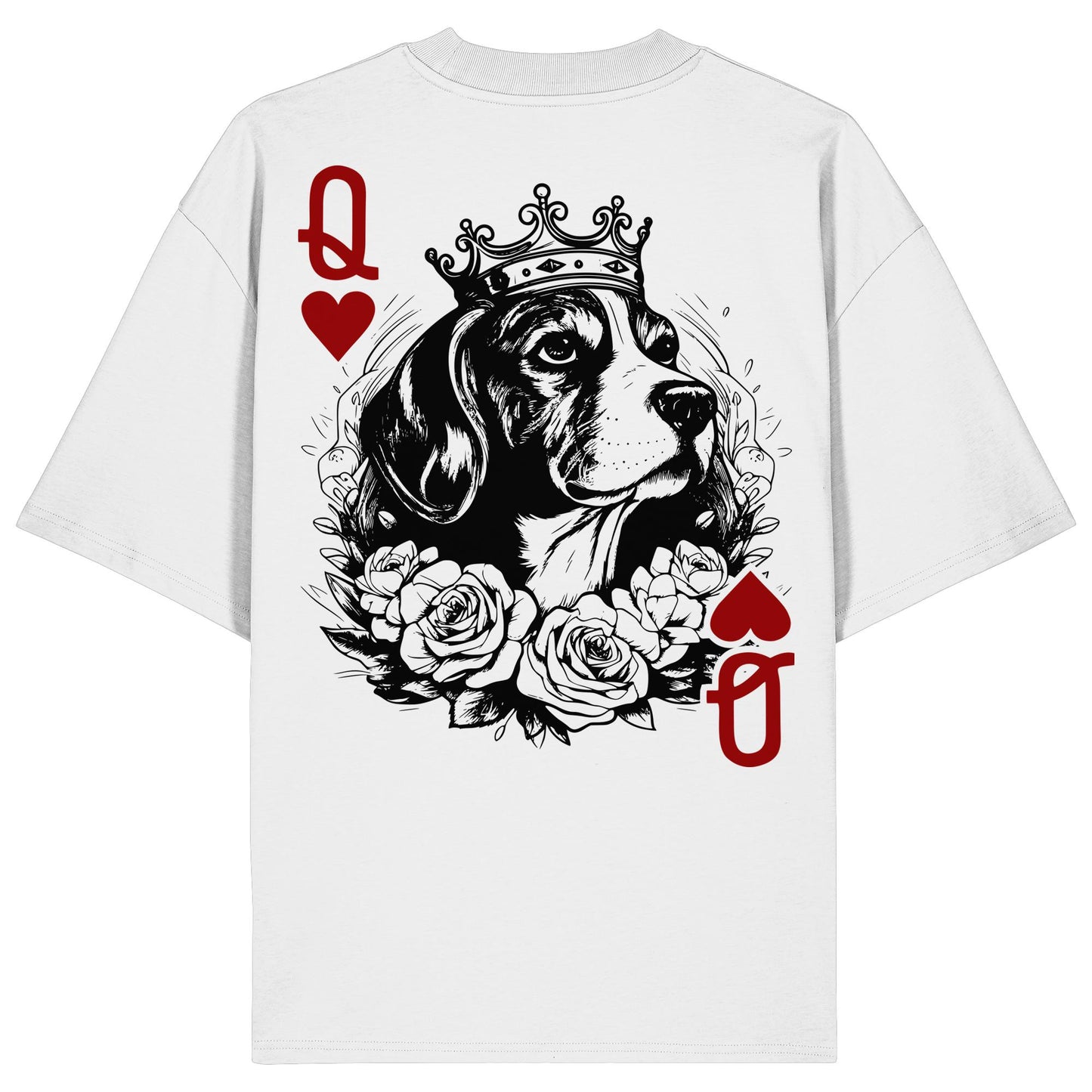 Herzkönigin Beagle - Organic Oversize Shirt