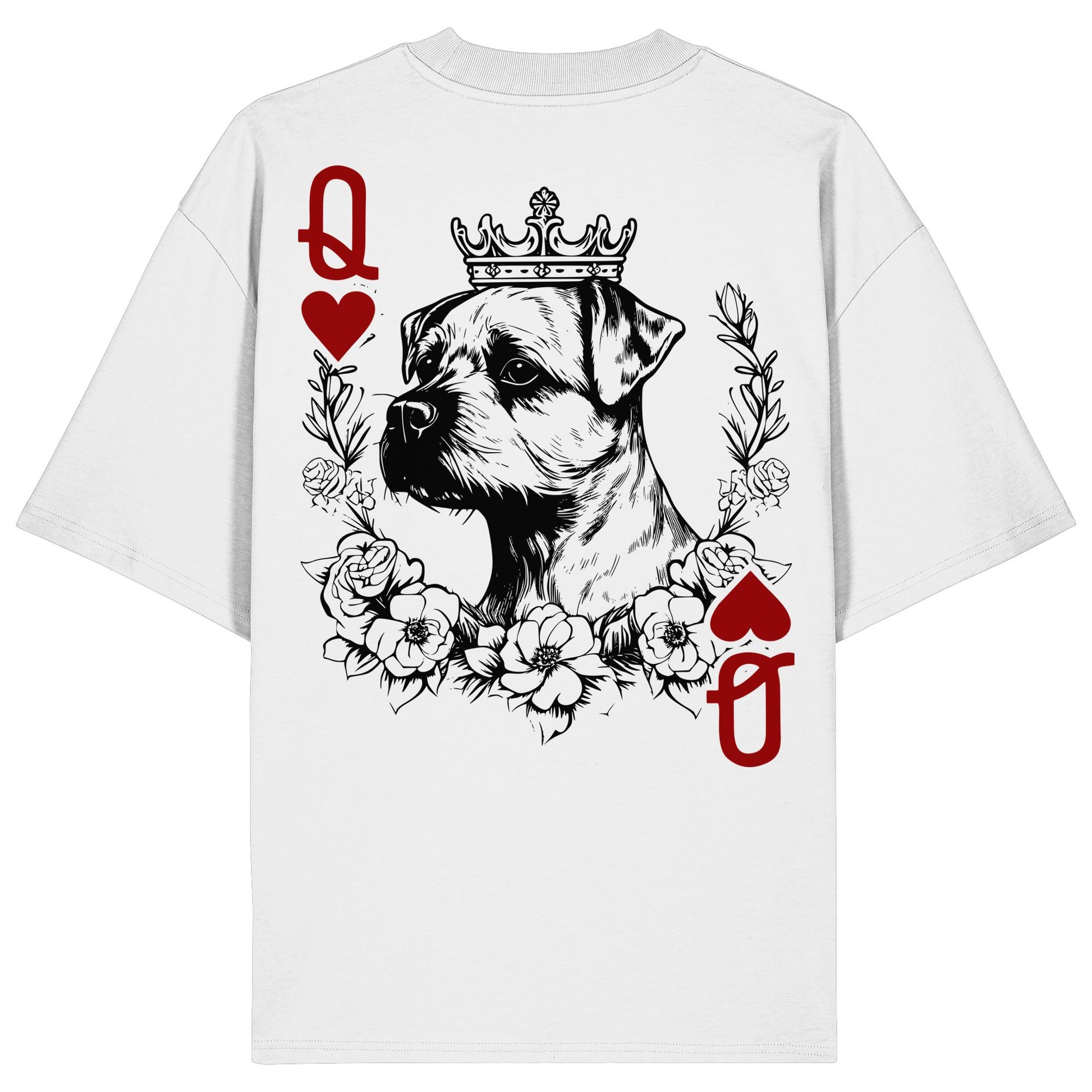 Herzkönigin Border Terrier - Organic Oversize Shirt