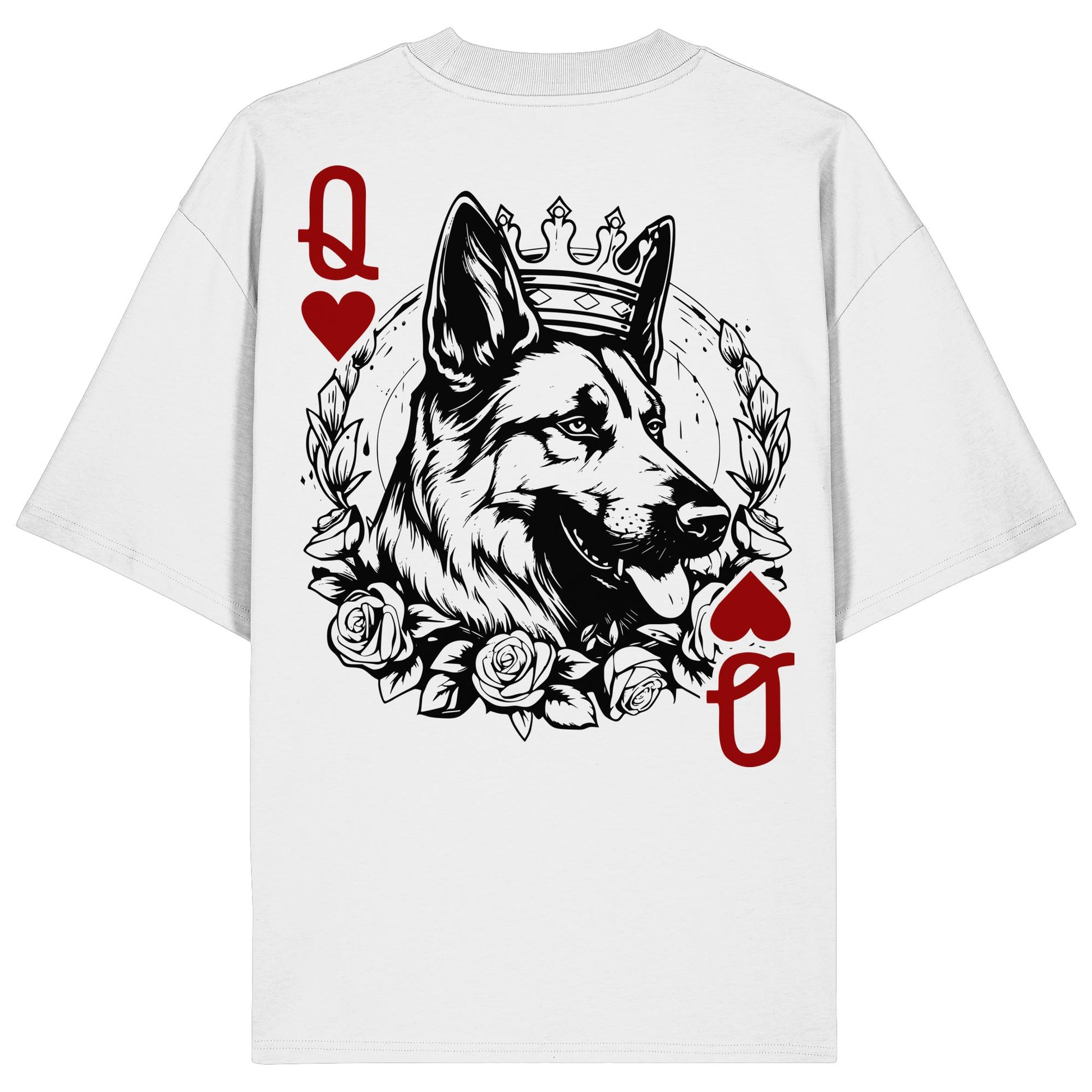 Herzkönigin Schäferhund - Organic Oversize Shirt