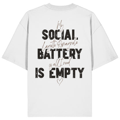 Social Battery Is Empty - Lagotto Romagnolo - Organic Oversize Shirt