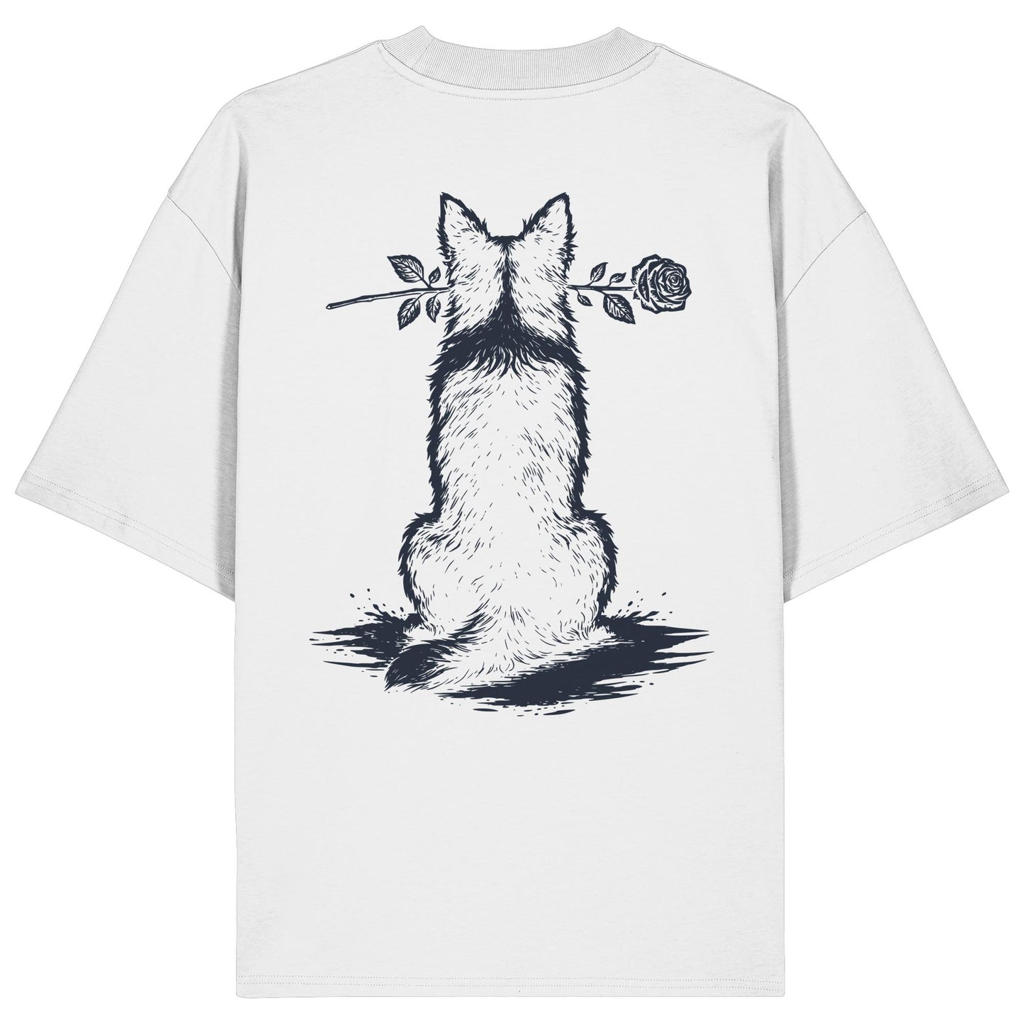 Silent Loyalty - Border Collie (Stehohren) - Organic Oversize Shirt