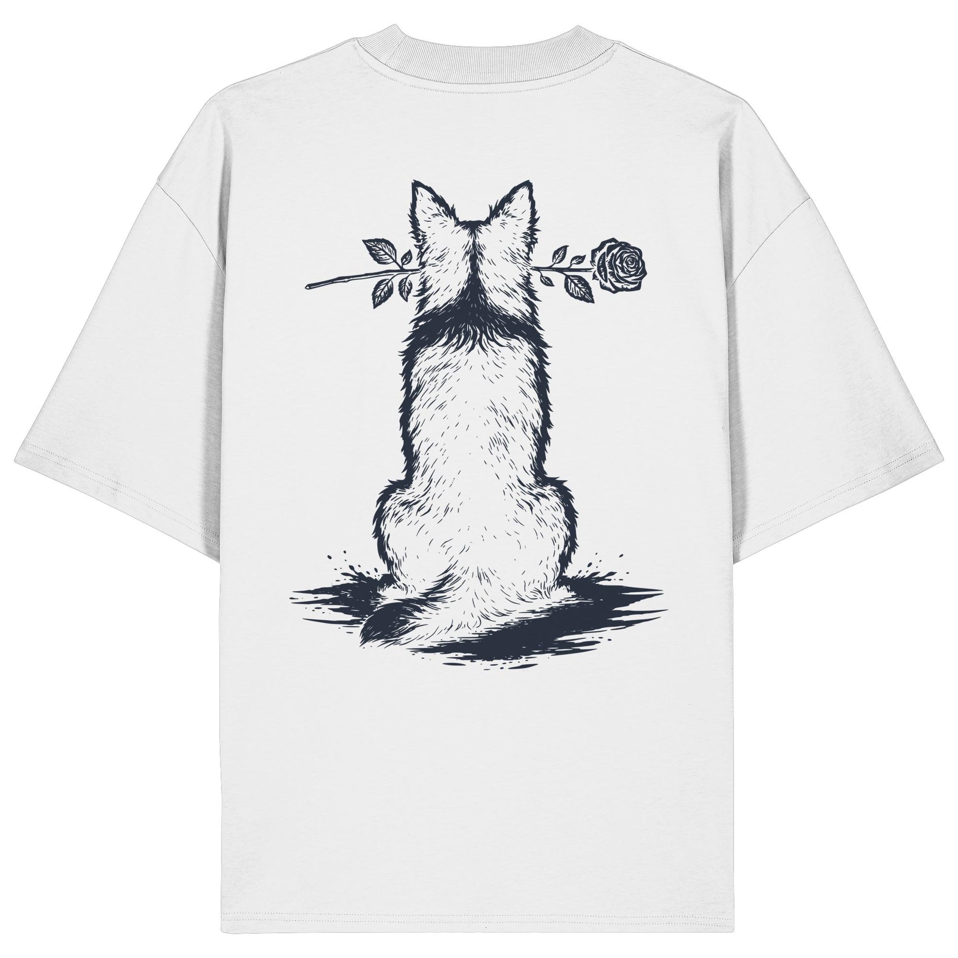 Silent Loyalty - Border Collie (Stehohren) - Organic Oversize Shirt