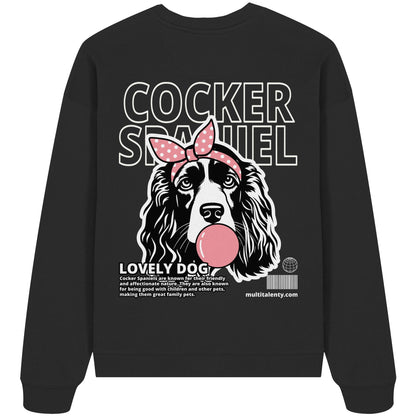 Bubble Gum Cocker Spaniel (rosa) - Organic Oversize Sweatshirt