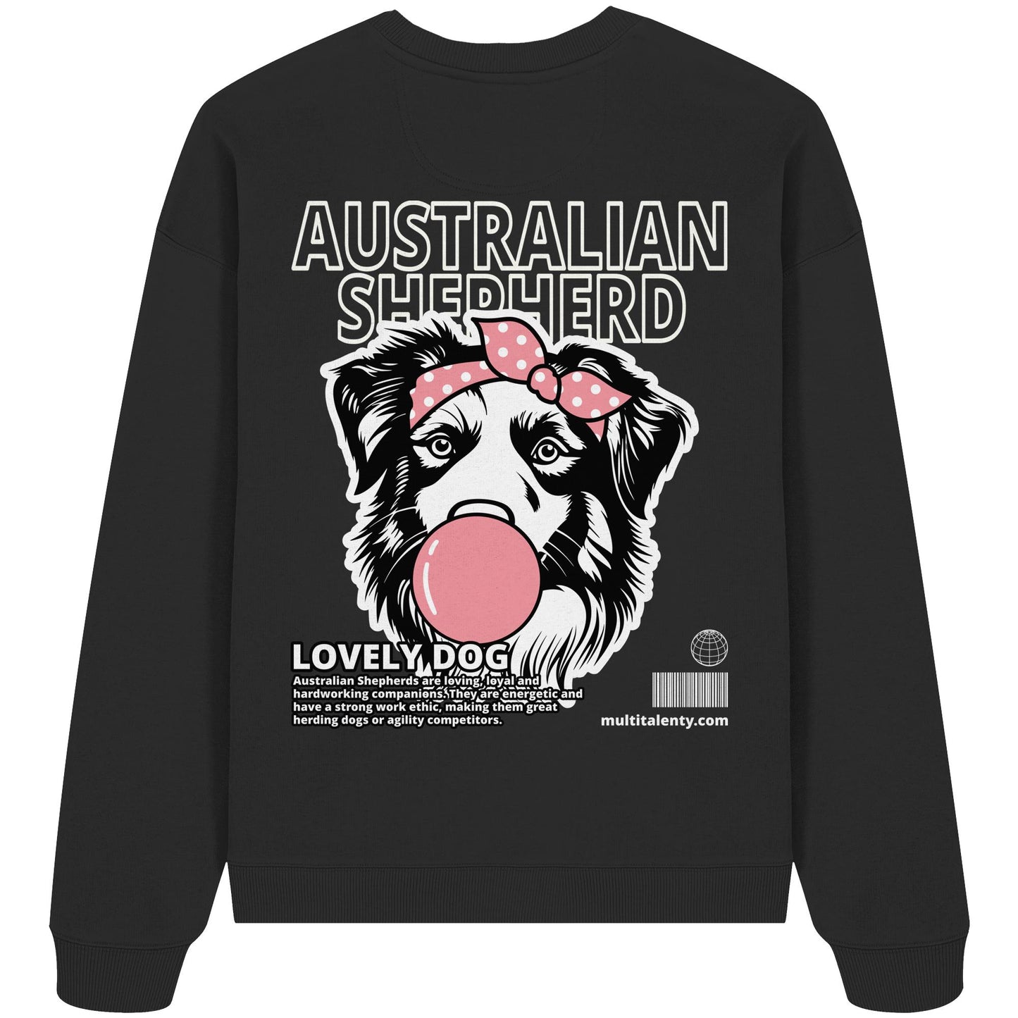 Bubble Gum Aussie (rosa) - Organic Oversize Sweatshirt