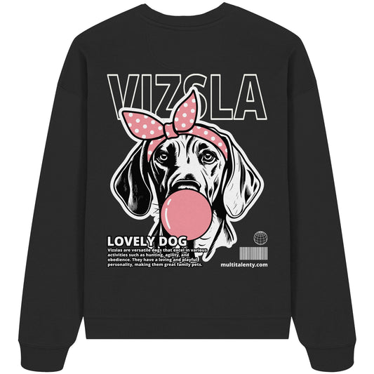 Bubble Gum Vizsla (rosa) - Organic Oversize Sweatshirt