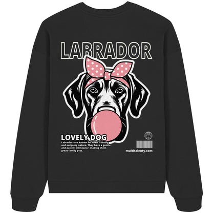 Bubble Gum Labrador (rosa) - Organic Oversize Sweatshirt