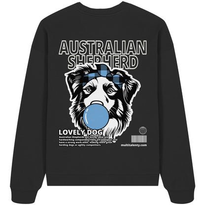 Bubble Gum Aussie (blau) - Organic Oversize Sweatshirt