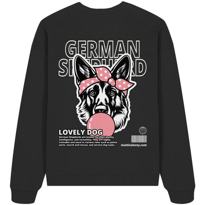 Bubble Gum German Shepherd (rosa) - Organic Oversize Sweatshirt