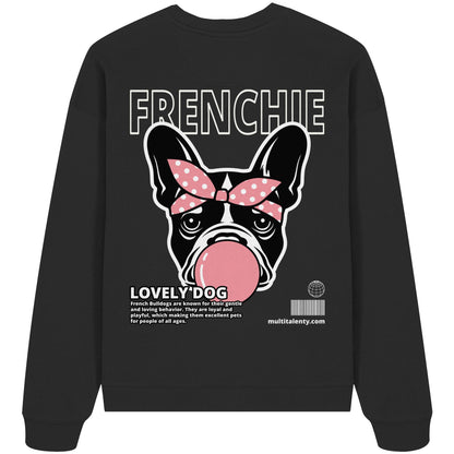 Bubble Gum Frenchie (rosa) - Organic Oversize Sweatshirt