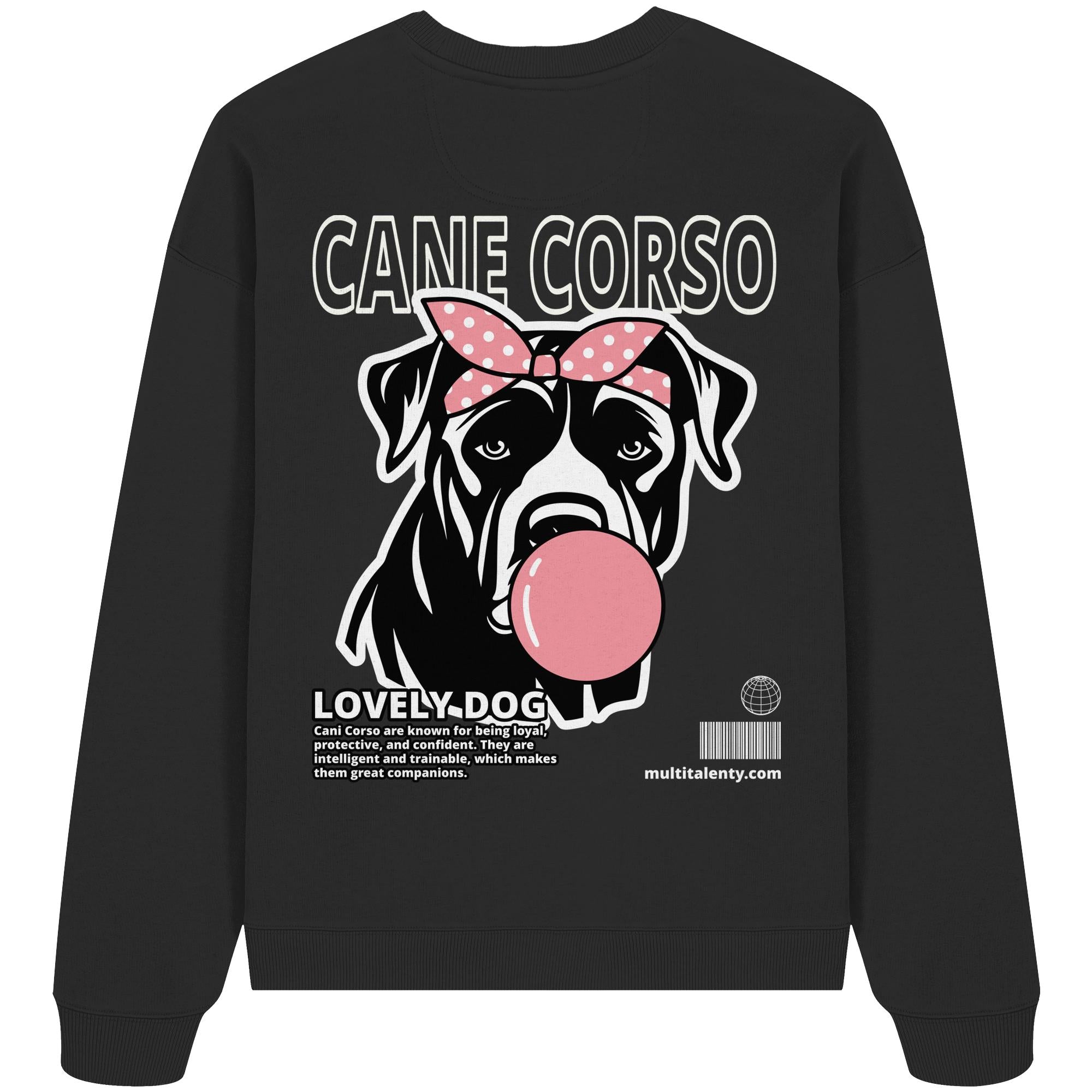 Bubble Gum Cane Corso (rosa) - Organic Oversize Sweatshirt