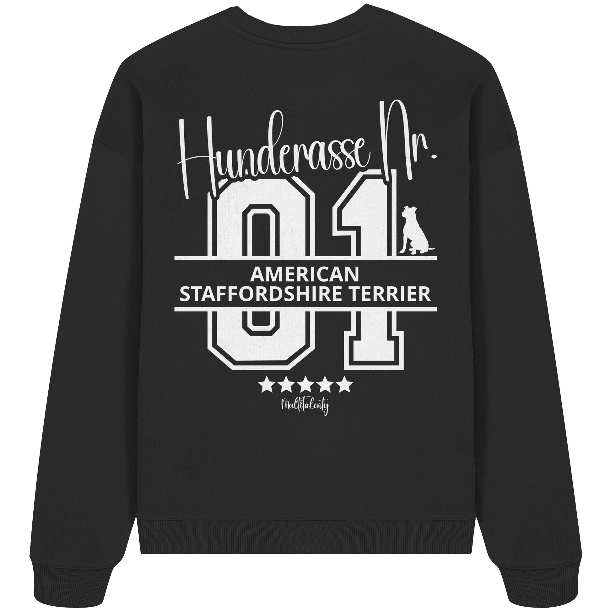 Nr. 01 American Staffordshire Terrier - Organic Oversize Sweatshirt