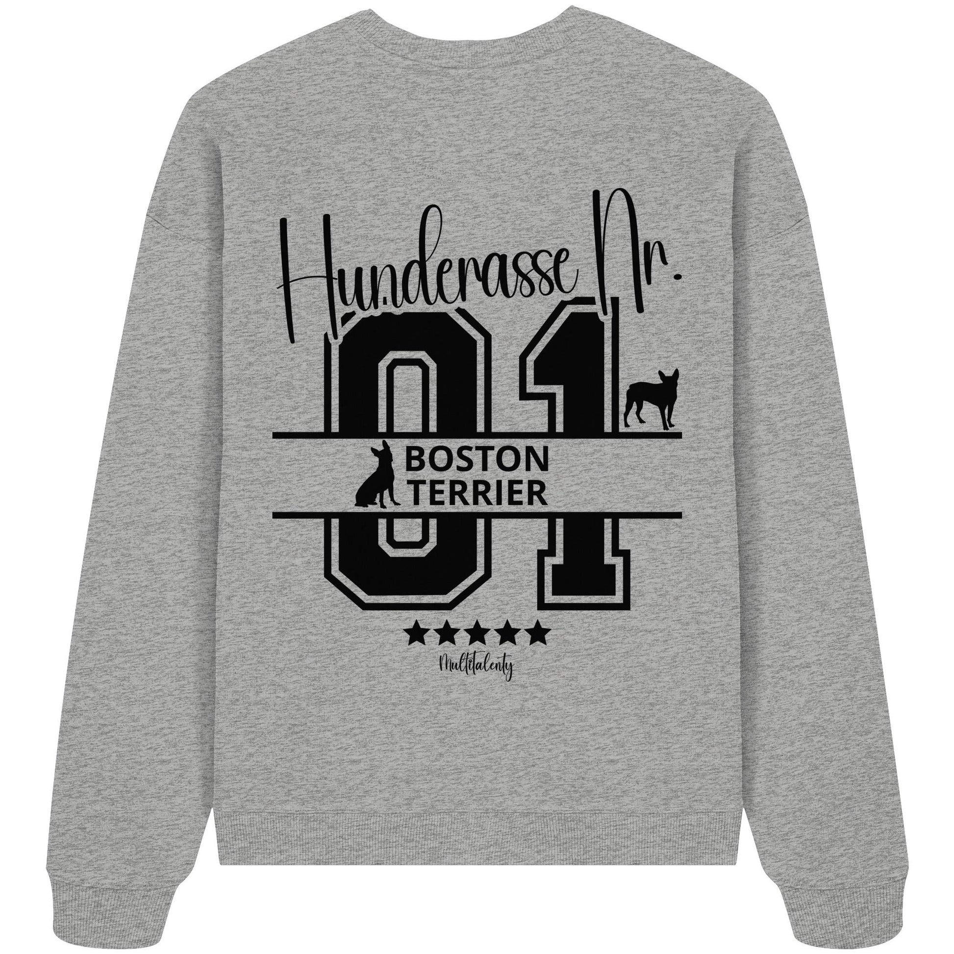 Nr. 01 Boston Terrier - Organic Oversize Sweatshirt