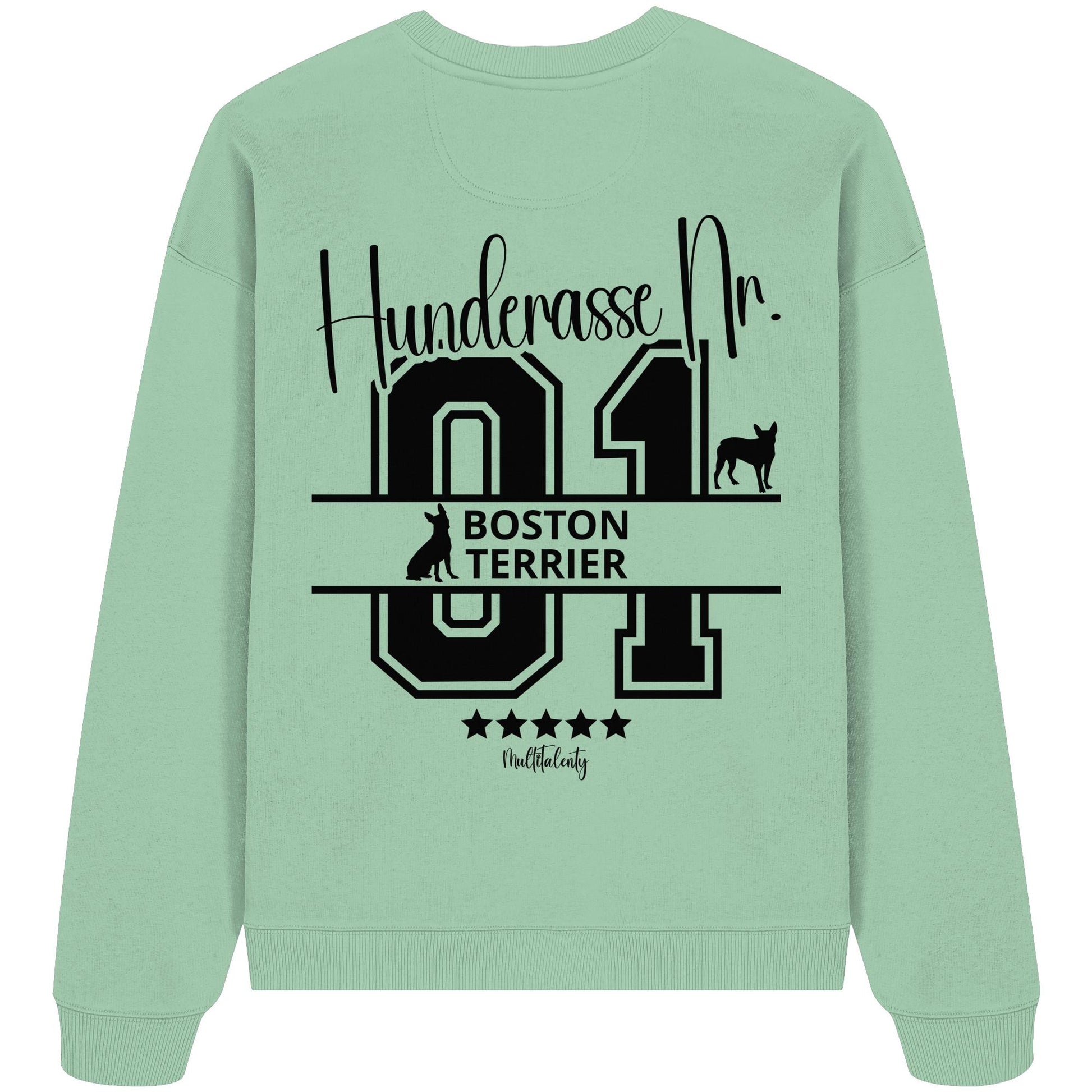 Nr. 01 Boston Terrier - Organic Oversize Sweatshirt