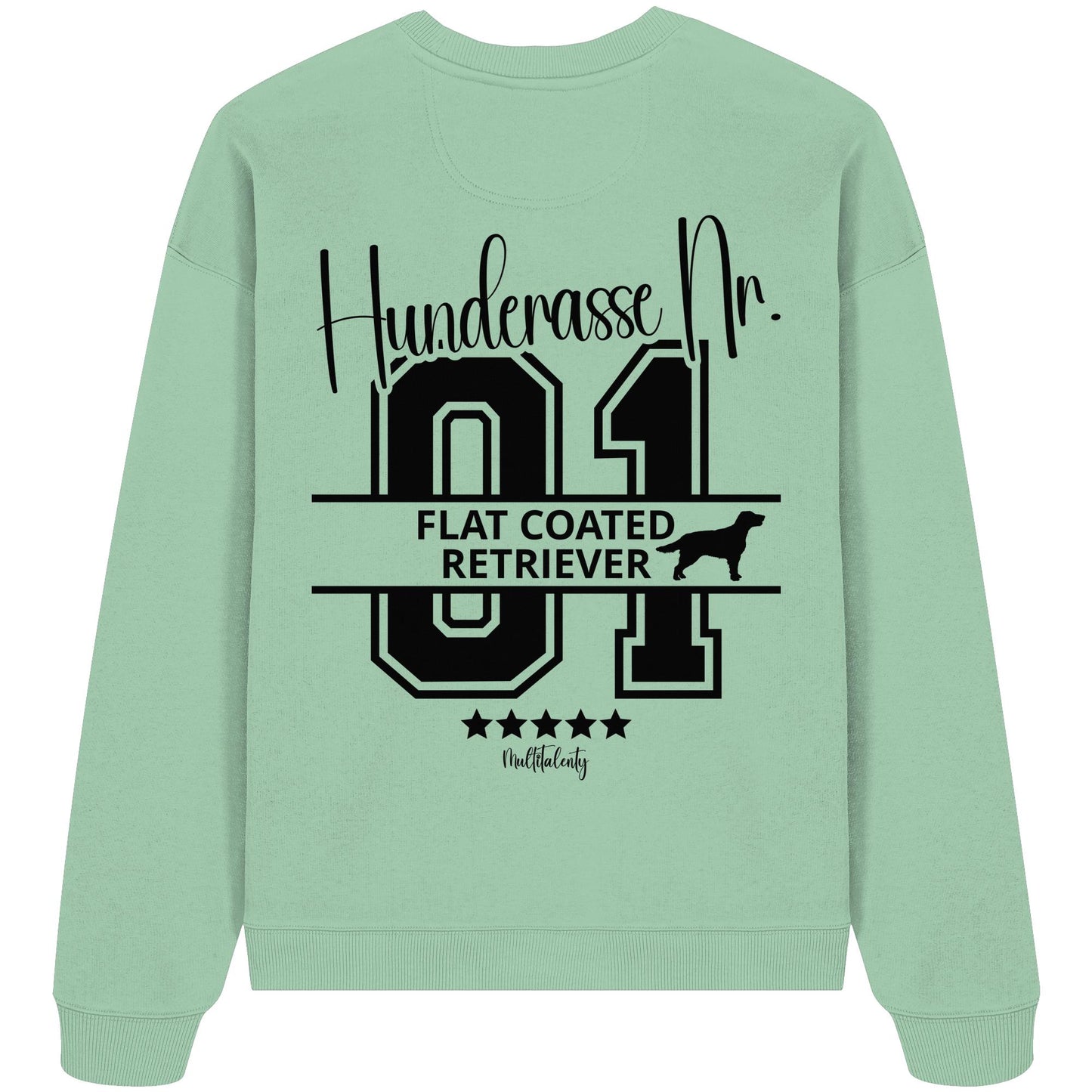 Nr. 01 Flat Coated Retriever - Organic Oversize Sweatshirt