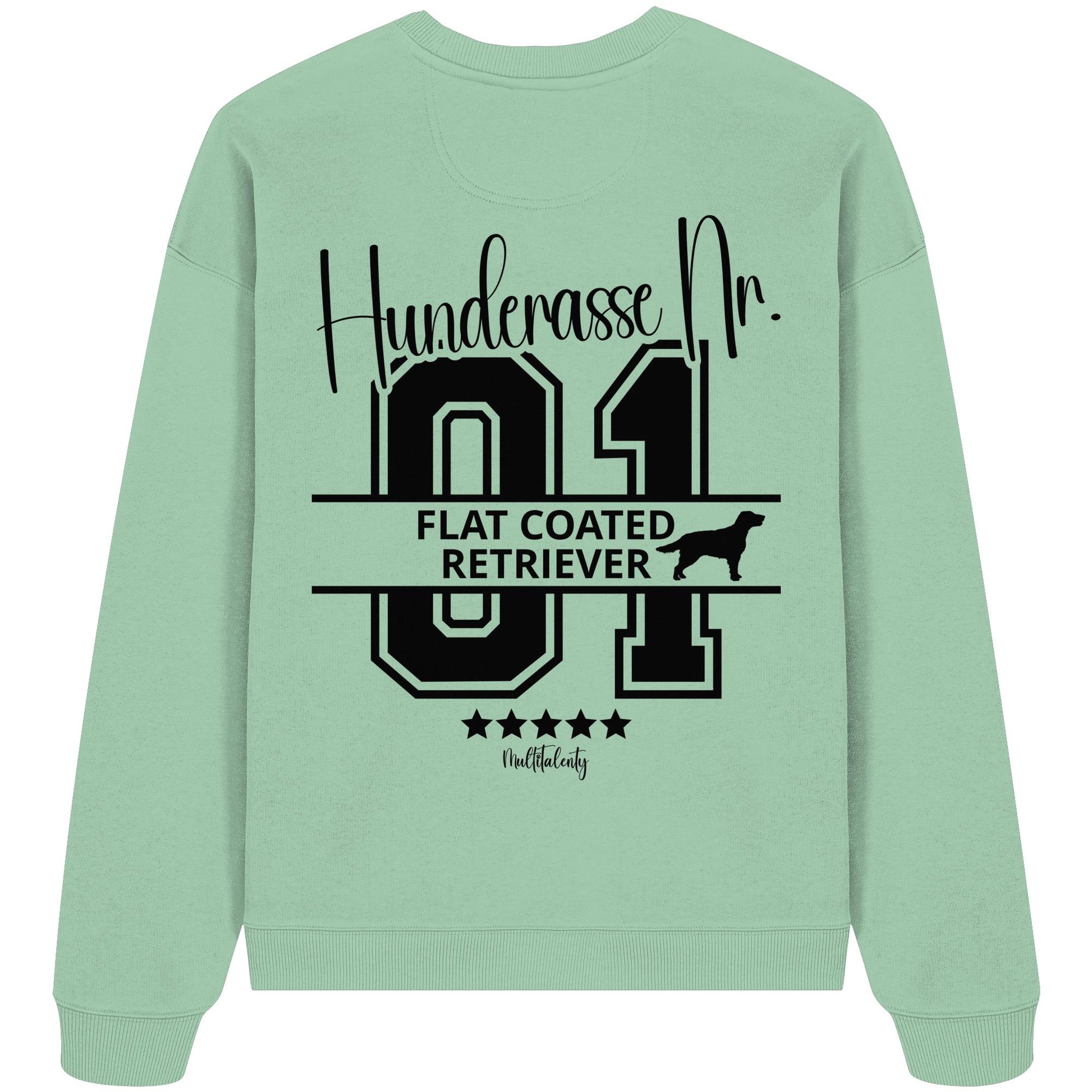 Nr. 01 Flat Coated Retriever - Organic Oversize Sweatshirt