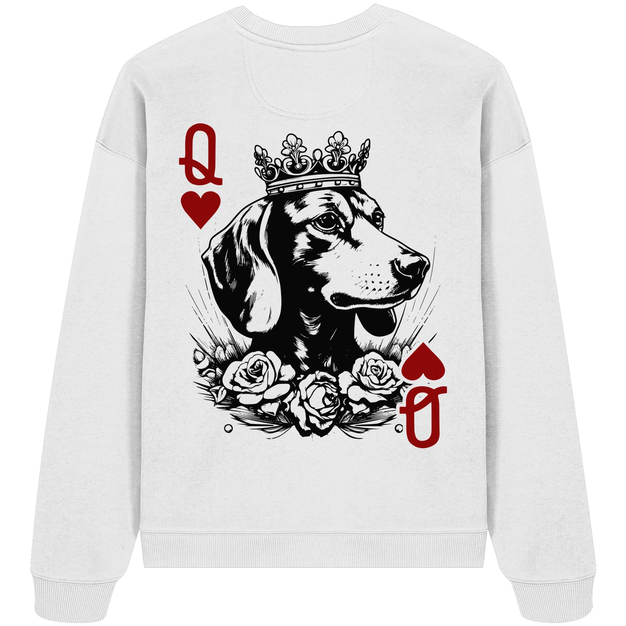 Herzkönigin Dackel - Organic Oversize Sweatshirt