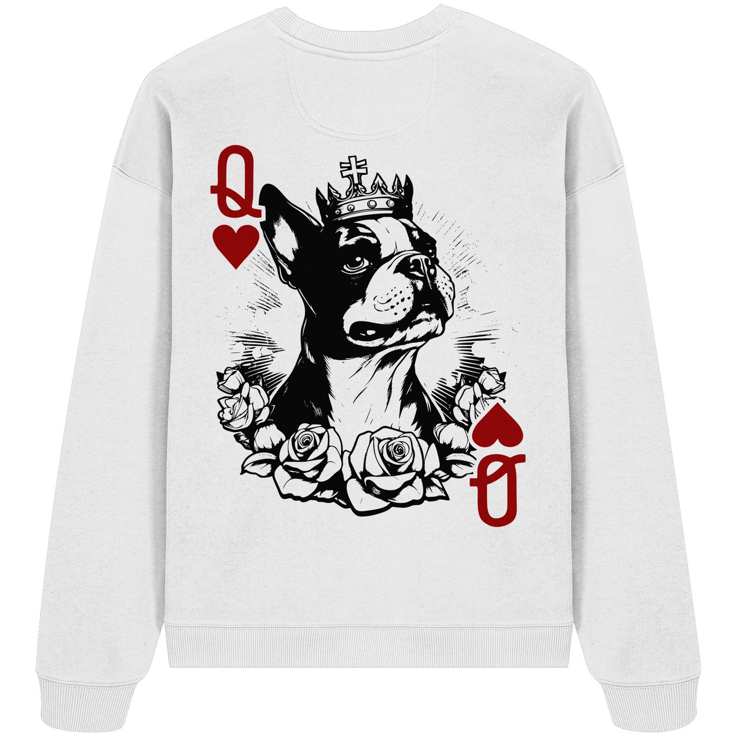 Herzkönigin Boston Terrier - Organic Oversize Sweatshirt