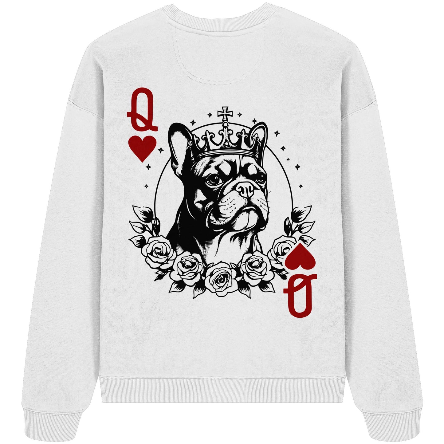 Herzkönigin Französische Bulldogge - Organic Oversize Sweatshirt