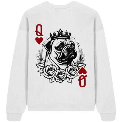 Herzkönigin Mops - Organic Oversize Sweatshirt