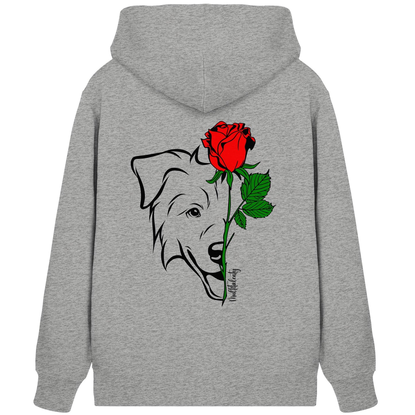 Tattoo Rose - Australian Shepherd - Organic Zipper