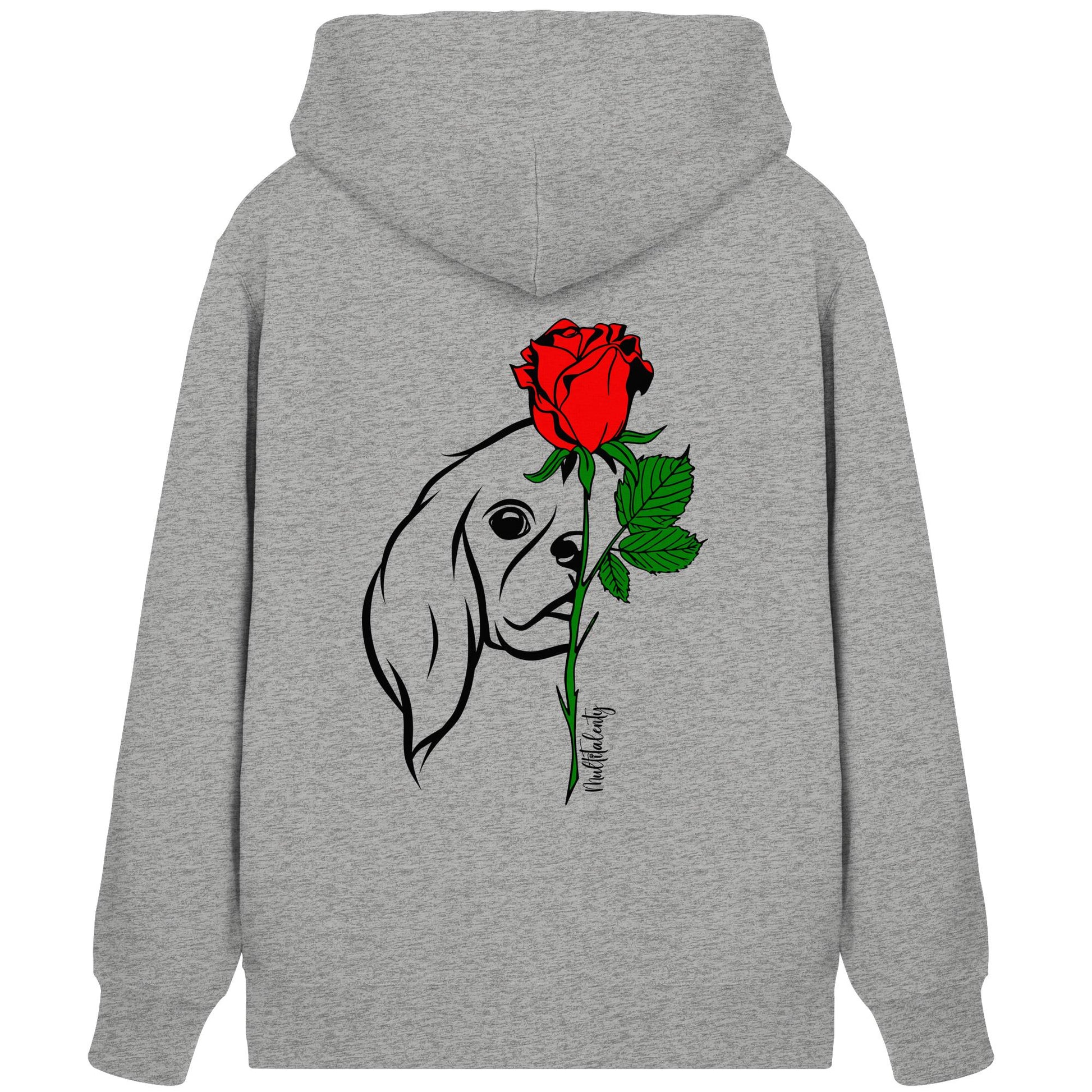 Tattoo Rose - Cavalier King Charles Spaniel - Organic Zipper