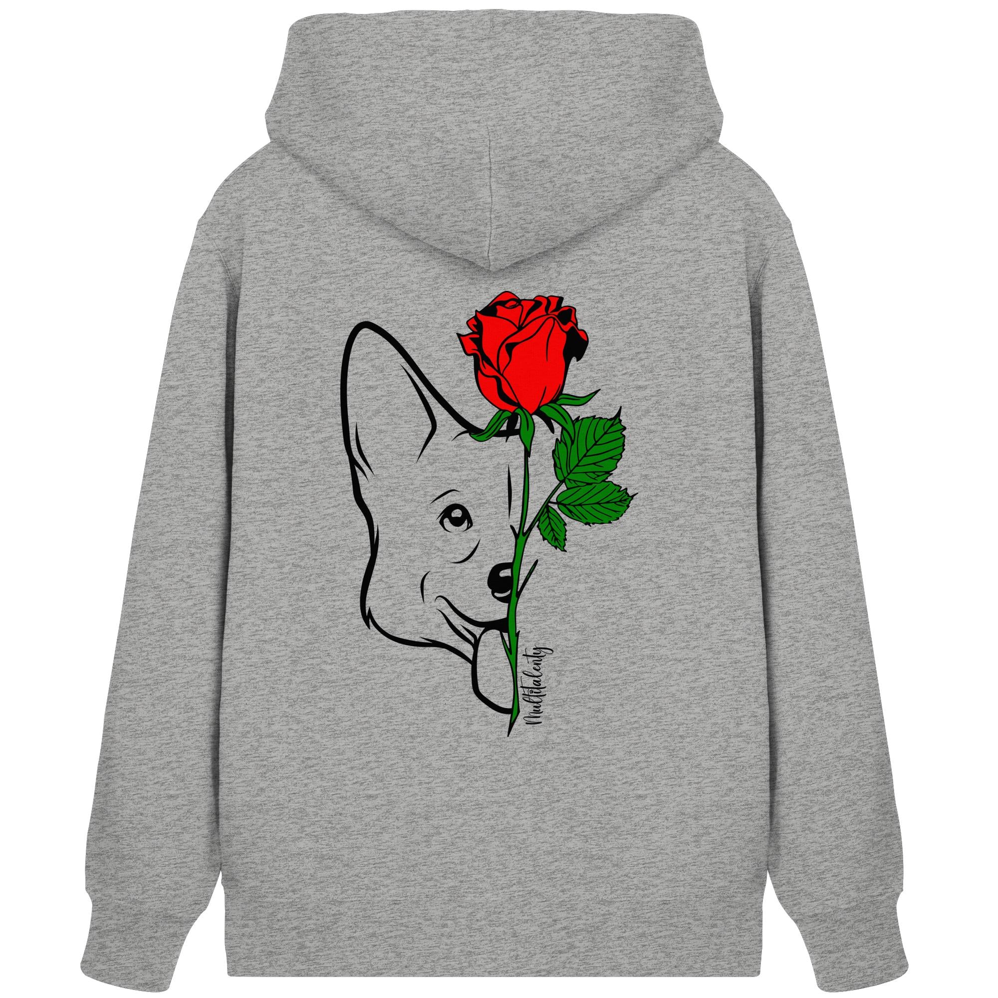 Tattoo Rose - Corgi - Organic Zipper