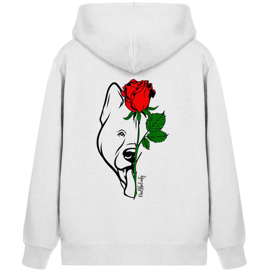 Tattoo Rose - American Akita - Organic Zipper