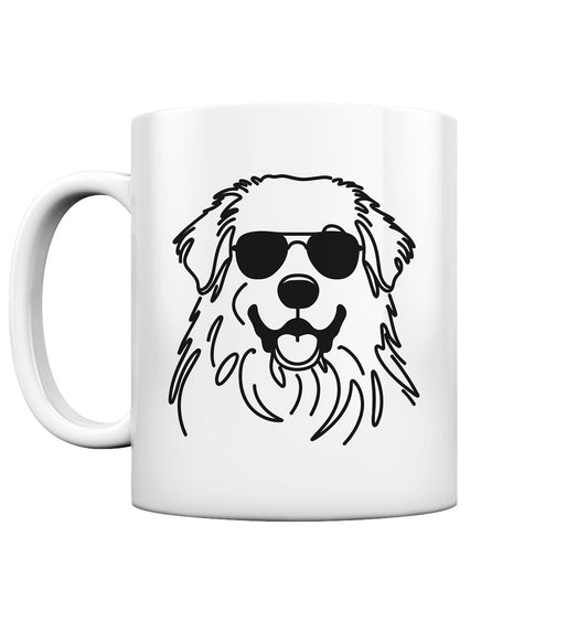 Line Art - Cooler Pyrenäenberghund - Tasse glossy