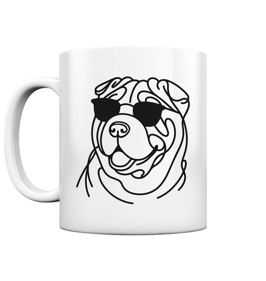 Line Art - Cooler Shar-Pei - Tasse glossy